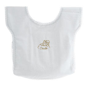 Túnicas e Velas para Batizado: Túnica batismo anjinho em uma nuvem 100% algodão