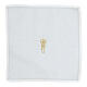 Conjunto para batismo túnica e lenço 10 peças algodão misto branco com strass s3