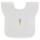 Baptism set with white cotton blend bib and handkerchief 10 pcs s1