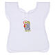 Baptismal gown with embroidered angel, linen mix s1
