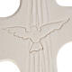 Kreuz Heiliger Geist zur Konfirmation aus Ton in weiß oder gold, 15 cm s2