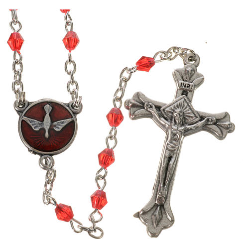 Confirmation rosary beads 4mm, acrylic grains 1