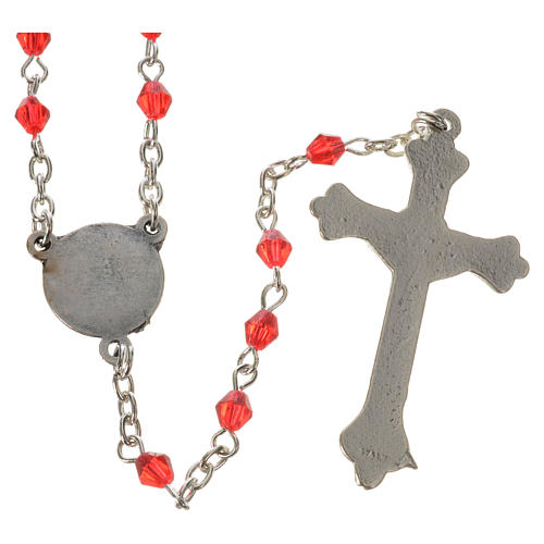 Confirmation rosary beads 4mm, acrylic grains 2