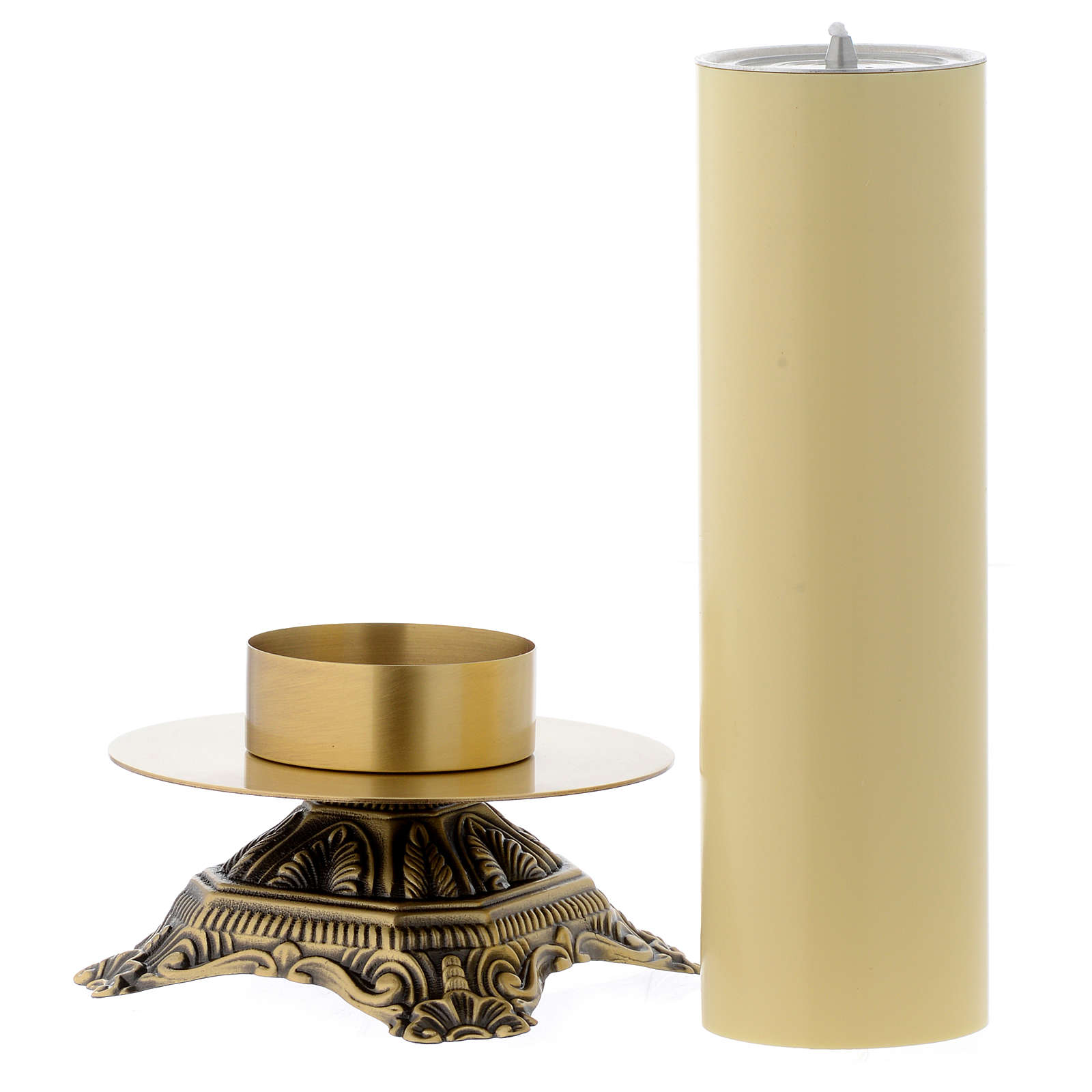 Candeliere gotico ottone fuso | vendita online su