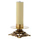 Pareja de candeleros de altar con base entallada s2