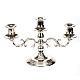 Candelabro metallo tre portacandele s1
