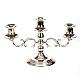 Metal candlestick for three candles s1