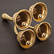 4 Chime Altar Bell,  Golden Brass s4