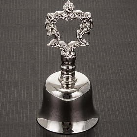 Liturgical nickel-plated bell with handle