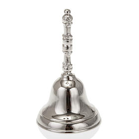 Dzwonek liturgiczny jednotonowy posrebrzany z rączką