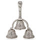 Church hand bell three-sound silver plated s1