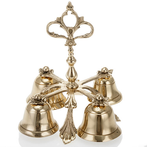 Clochettes d'autel à quatre sons décorées doré 1