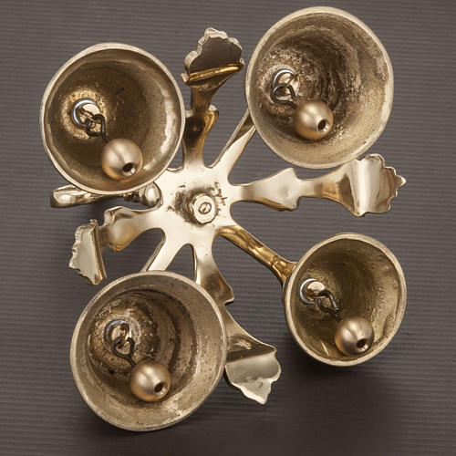 Clochettes d'autel à quatre sons décorées doré 4