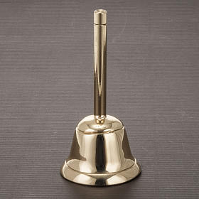 Altar bell golden-plated with handle