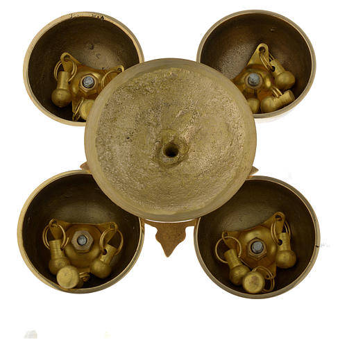 4 Chime Altar Bell In Golden Brass 4