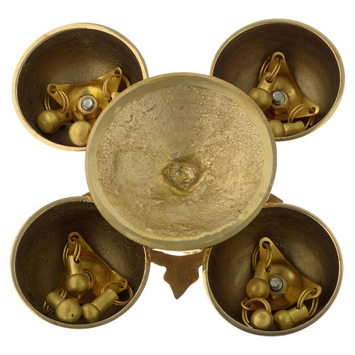 4 Chime Altar Bell In Golden Brass 9
