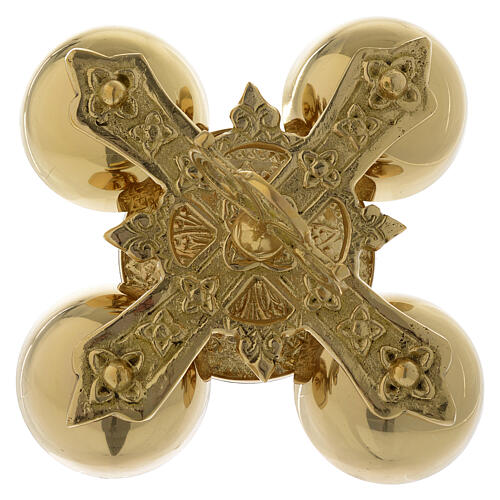 Carrilhão litúrgico quatro timbres latão dourado 3
