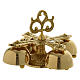 Liturgical bell with 4 sounds in gold-plated brass s1