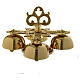 Liturgical bell with 4 sounds in gold-plated brass s2