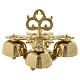 Liturgical bell with 4 sounds in gold-plated brass s7