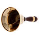 Liturgical bell in gold plated brass with wood handle 8 3/4 in s2