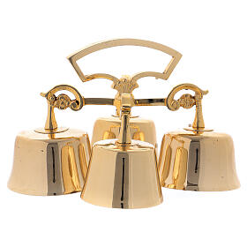 Altar bells 4 tones in gold plated brass