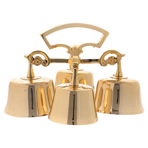 Altar bells 4 tones in gold plated brass 2