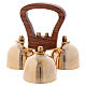 Altar bells 3 tones wood handle s1