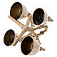 Liturgical bells 4 tones birds and branches in gold plated brass s3