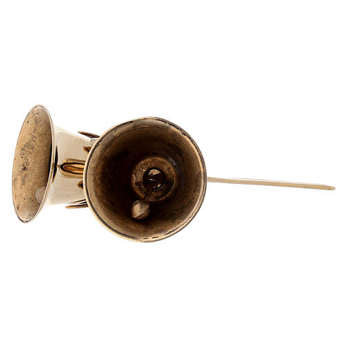 Handbell 2 Chime, Polished Brass 15 cm 3