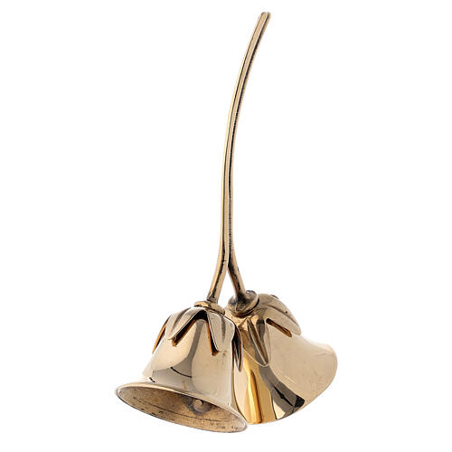 Polished Brass Altar Bell, 2 Tone 6 in 2