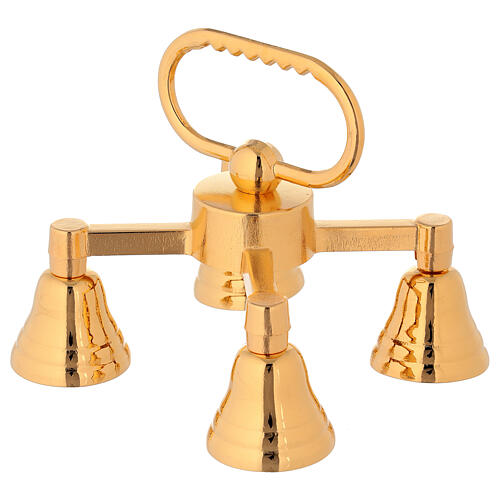 Brass Bell, 4 Chime In Golden Brass 3