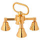 Brass Bell, 4 Chime In Golden Brass s3