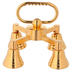 Gold-Plated Brass Altar Bell, 4 Tone
