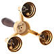Gold-Plated Handbell, 3 Chime With Wooden Handle s3