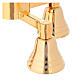 Golden Brass Bell, 4 Chime With a Wooden Handle. s2