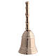 Campanella da tavolo natalizia 9 cm ottone argentato s1