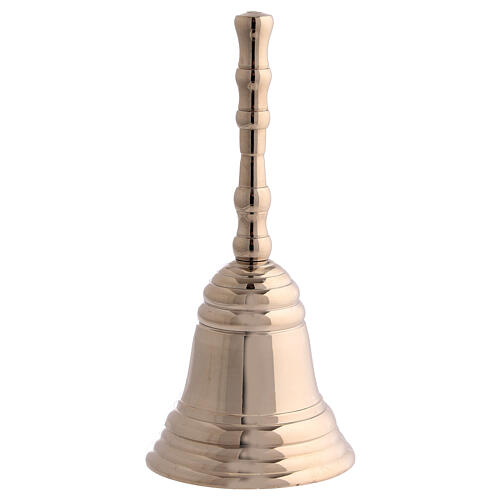Tischglocke aus silberfarbenem Messing – Höhe 12 cm 1