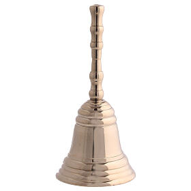 Christmas table bell, silver-plated brass, 5 in