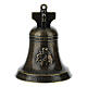 Bronzed Metal Bell St. Anthony of Padua 5x7 cm s1