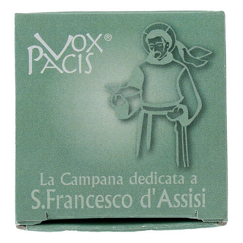 Campana San Francesco d'Assisi metallo brunito 5x7 cm 6