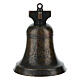 Bronzed Metal Church Bell St. Francis of Assisi 5x7 cm s3