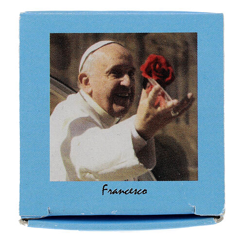 Campana metal bruñido Papa Francisco 5x7 cm 6