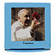 Campana metal bruñido Papa Francisco 5x7 cm s6