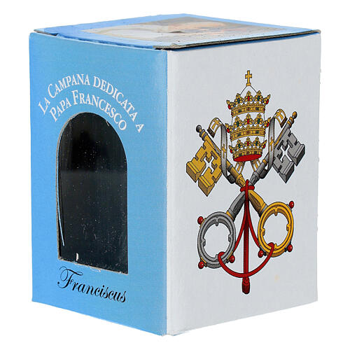 Bronzed Metal Church Bell Pope Francis 5x7 cm 2