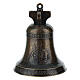 Bronzed Metal Church Bell Pope Francis 5x7 cm s1