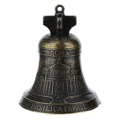 Campana San Paolo in metallo brunito 5x7 cm 3