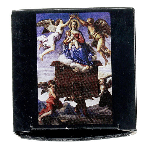 Campana de metal bruñido bruñido Virgen de Loreto 5x7 cm 6