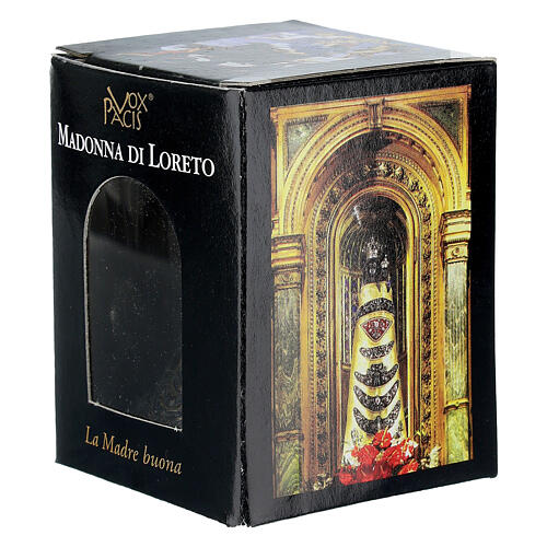 Campana in metallo brunito Madonna di Loreto 5x7 cm 2