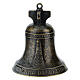 Campana in metallo brunito Madonna di Loreto 5x7 cm s1
